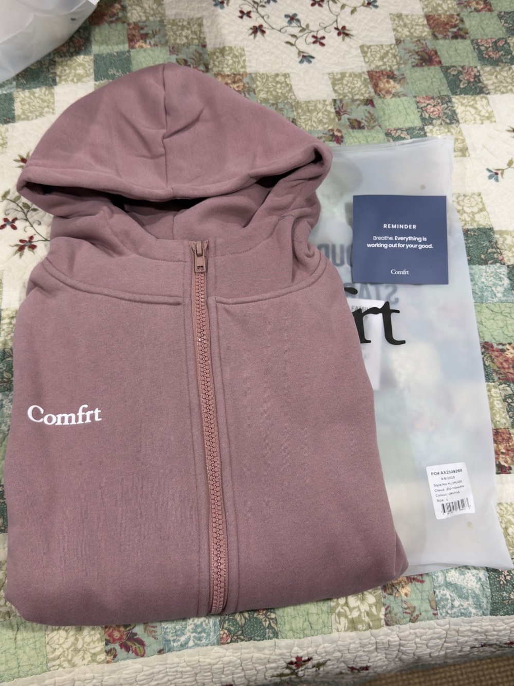 Comfrt Cloud Zip Hoodie Orchid